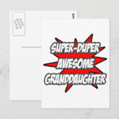 Carte Postale Super Duper Awesome Grandgirl (Devant / Derrière)