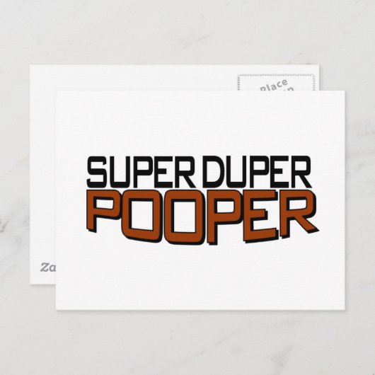 Carte Postale Super Duper Pooper (Devant / Derrière)