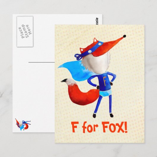 Carte Postale Super Fox (Devant / Derrière)