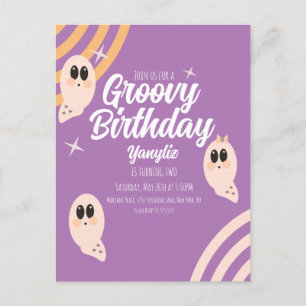 Carte Postale Super Ghost Retro Halloween Anniversaire
