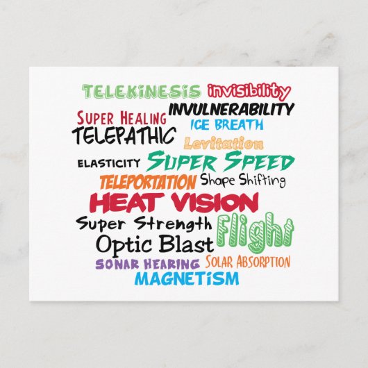 Carte Postale Super hero (Devant)