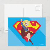Carte Postale Super Hero filles Supergirl DC (Devant / Derrière)