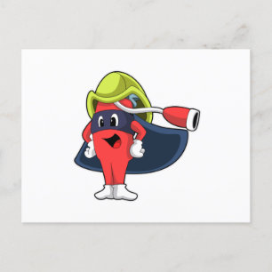 Carte Postale Super-héros comme pompier