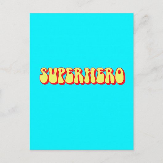 Carte Postale Super-héros Rétro (Devant)