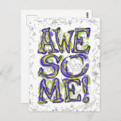 Carte Postale "Super !" Lettrage (Devant / Derrière)