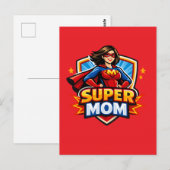 Carte Postale Super Maman (Devant / Derrière)