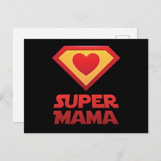 Carte Postale Super maman mère mère mère mère mère mère mère mèr (Devant / Derrière)