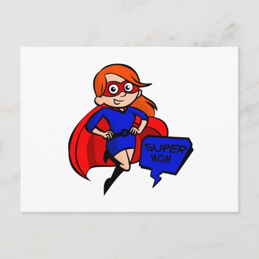 Carte Postale super maman rousse (Devant)