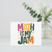 Carte Postale Super Math est ma confiture Premier jour de retour (Debout devant)