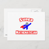 Carte Postale Super mathématicien (Devant / Derrière)