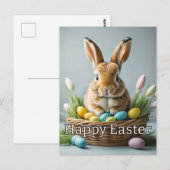 Carte Postale Super mignon lapin de Pâques (Devant / Derrière)