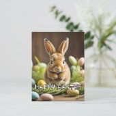 Carte Postale Super mignon lapin de Pâques (Debout devant)