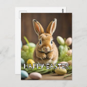 Carte Postale Super mignon lapin de Pâques (Devant / Derrière)
