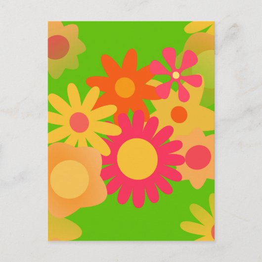Carte Postale super mod floral (Devant)