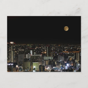 Carte Postale Super Moon - Blood Moon, Osaka Japon