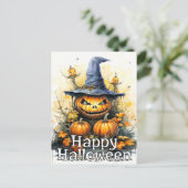 Carte Postale Super Nefarious Happy Citrouille d'Halloween (Debout devant)