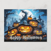 Carte Postale Super Nefarious Mad Citrouilles | Bonne Halloween (Devant)
