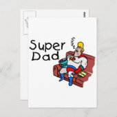 Carte Postale Super Papa (Dormir) (Devant / Derrière)