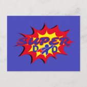 Carte Postale Super Papa Héros Bande Dessinée Fête des Pères (Devant)