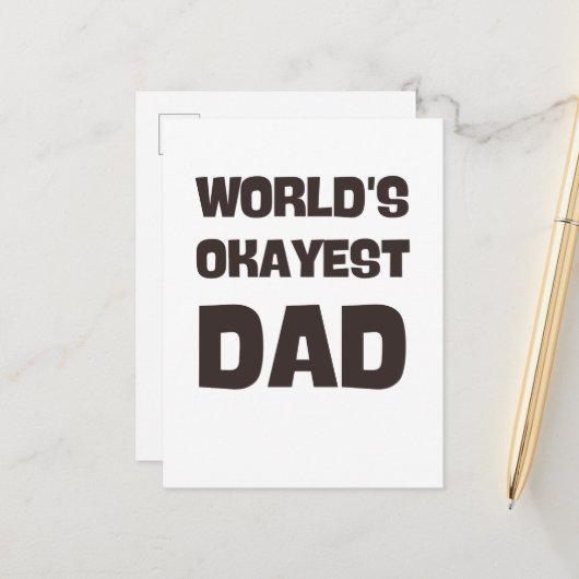 Carte Postale super papa rigolo (Devant/Arrière en situation)