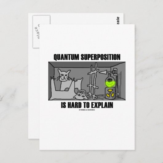 Carte Postale Super-position quantum Is Hard to Explain (Devant / Derrière)