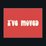 Carte Postale Super Retro Bright Red J'ai déplacé une nouvelle a<br><div class="desc">Moderne J'ai déménagé Nouvelle Maison Moving Faire-part Carte postale en Rouge clair</div>