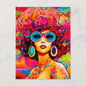 Carte Postale Super Retro Chic Floral Pop Art (Devant)