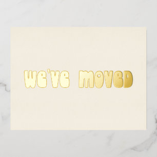 Carte postale super Retro Gold Foil déplacée Nouve