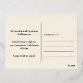 Carte postale super Retro Gold Foil déplacée Nouve (Verso)