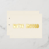 Carte postale super Retro Gold Foil déplacée Nouve (Recto/Verso)