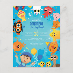 Carte Postale Super Simple Confettis de personnages pour anniver