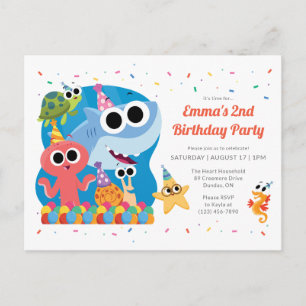 Carte Postale Super simple   Finny Shark Confetti Anniversaire