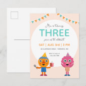 Carte Postale Super Simple | Noodle et ses amis  Anniversaire en (Devant / Derrière)