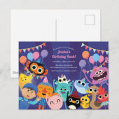 Carte Postale Super Simples Fête d'anniversaire festive (Devant / Derrière)