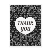 Super Sincere Merci noir et blanc