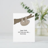 Carte Postale Super Sloth Hero (Debout devant)