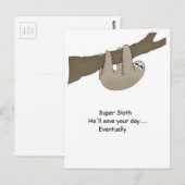Carte Postale Super Sloth Hero (Devant / Derrière)