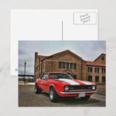 Carte Postale super sport chevy camaro 1968 (Devant / Derrière)