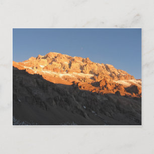 Carte Postale Super Sunset View, Mont Aconcagua, Argentine