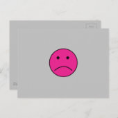 CARTE POSTALE SUPER TRISTE VISAGE ROSE CHAUD ÉMOTIONS CONFUS L P (Devant / Derrière)