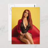 Carte Postale Superbe beauté de la tête rouge (Devant / Derrière)