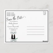 Carte Postale Superbe berger allemand Mariage Silhouette (Dos)