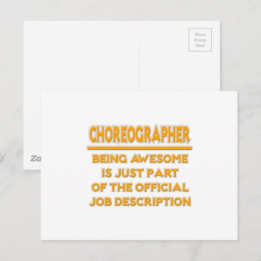 Carte Postale Superbe chorégraphe .. Description de poste (Devant / Derrière)