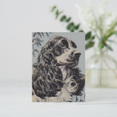 Carte Postale superbe cocker spaniel (Debout devant)