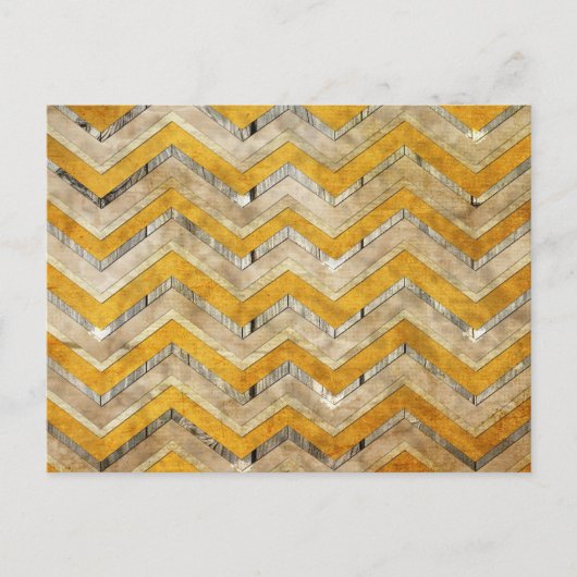 Carte Postale Superbe cool chevron zigzag motif marbre de bois (Devant)