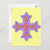 Carte Postale Superbe croix copte Pastel (Devant / Derrière)