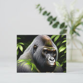 Carte Postale Superbe Gorille Argent - Jungle King (Debout devant)