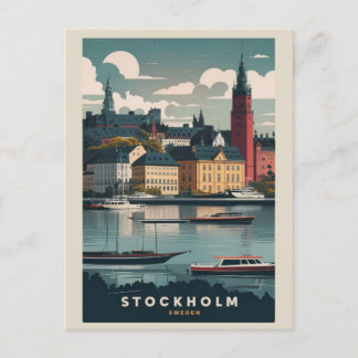 Carte Postale Superbe ligne Skyline Stockholm