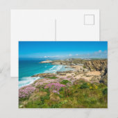 Carte Postale Superbe paysage côtier Newquay beach Cornwall UK (Devant / Derrière)