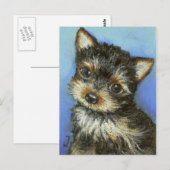 Carte Postale Superbe petite Yorkie (Devant / Derrière)